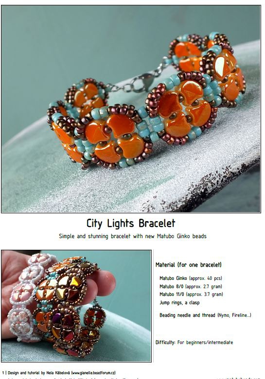 Free Pattern with Ginko City Lights Bracelet -0