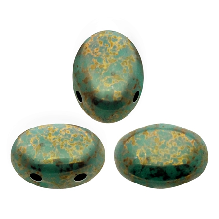 SAM-63130-15496 Samos® par Puca Opaque Green Turquoise Bronze 10 gram-0 SAM-63130-15496 Samos® par Puca Opaque Green Turquoise Bronze 10 gram-0
