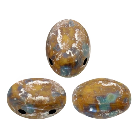 SAM-83120-65400 Samos® par Puca Opaque Jonquil Patina Silver 10 gram-0 SAM-83120-65400 Samos® par Puca Opaque Jonquil Patina Silver 10 gram-0