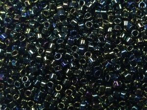 8/0 Glass Seed Beads, Iris Round, Peacock Blue, Iabout 3mm in diameter,  hole: 0.8mm, about 10000pcs/bag