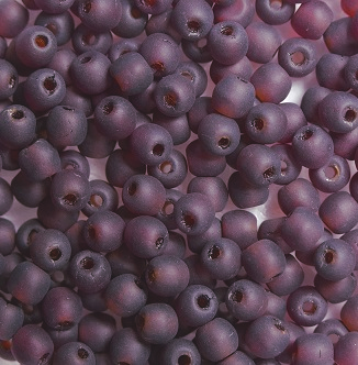 0050078 round druk beads 3 mm crystal matte dark siam color 90100-84100
