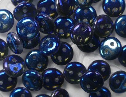 CML-00030-23103 CzechMate Lentils Crystal Full Blue Flare 40 Pc.-0