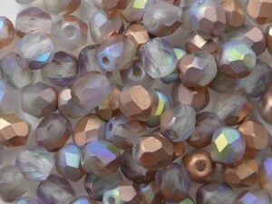 0070314 Crystal Matte Copper Rainbow facet, 4mm. 50 stuks-0