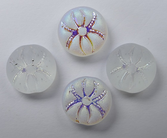 0140084 Matte Crystal AB Spider Beads 4 Pc.-0