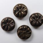 0030038 Jet Vega Luster Spider Beads 4 Pc.-0