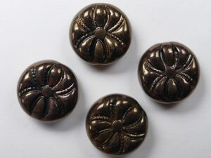 0030038 Jet Vega Luster Spider Beads 4 Pc.-0