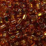 TC-03-0034 Silver Lined Smoky Topaz 3 mm Toho Cubes-0