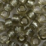0020093 Silver Lined Black Diamond Roller Bead. 50 Pc.-0