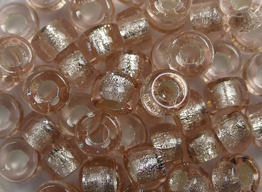 0070075 Silver Lined Rosaline Roller Bead. 50 Pc.-0 0070075 Silver Lined Rosaline Roller Bead. 50 Pc.-0