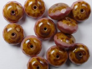 0070078 Dark Pink Opal AB rondelle 8x5 15 pc-17336