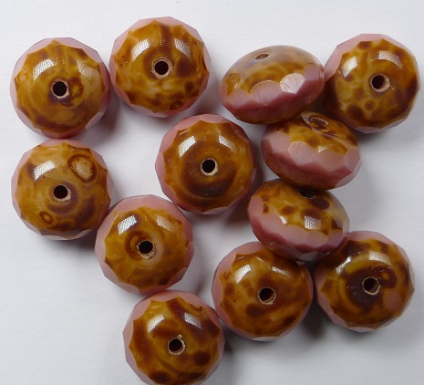 0070078 Dark Pink Opal AB rondelle 8x5 15 pc-17336