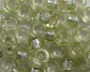 0130037 Silver Lined Jonquil Roller Bead. 50 Pc.-0 0130037 Silver Lined Jonquil Roller Bead. 50 Pc.-0