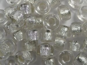 0150070 Silver Lined Crystal Roller Bead. 50 Pc.-0