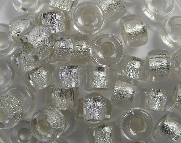 0150070 Silver Lined Crystal Roller Bead. 50 Pc.-0