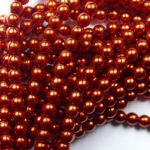 04-132-19001-10182 Shiny Burnt Orange Glass Pearl 120 pc-0