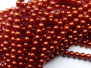 04-132-19001-10182 Shiny Burnt Orange Glass Pearl 120 pc-0