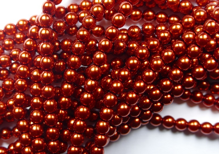 04-132-19001-10182 Shiny Burnt Orange Glass Pearl 120 pc-0 04-132-19001-10182 Shiny Burnt Orange Glass Pearl 120 pc-0