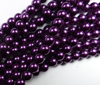 06-132-19001-70478 Shiny Purple 6 mm. Glass Pearl 100 Pc.-0 06-132-19001-70478 Shiny Purple 6 mm. Glass Pearl 100 Pc.-0