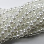 03-132-19001-70400 Shiny Bright White glass Pearl 150 Pc.-0
