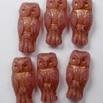 OWL-71010-54319 Owl Bead Rose Opal Bronze Patina 12 Pc.-0