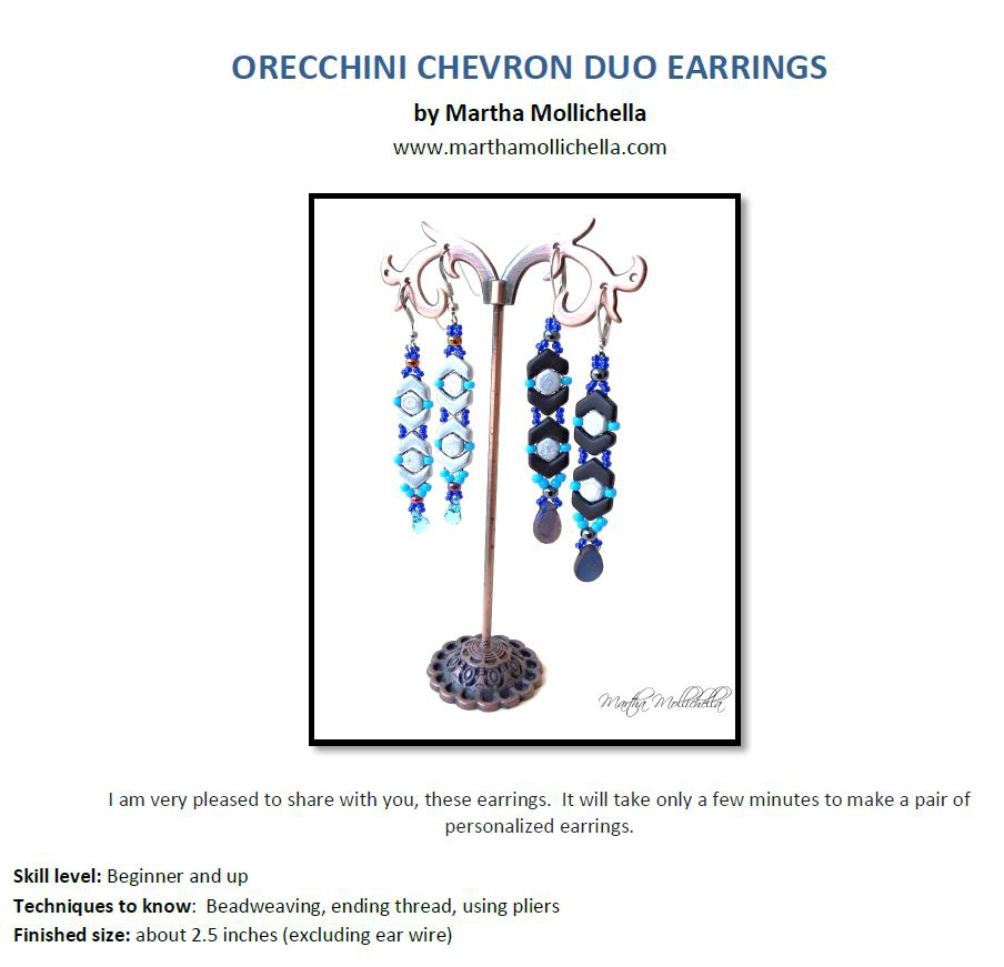 Orecchini Earrings: Gratis Patroon bij Chevron or Honeycomb-0