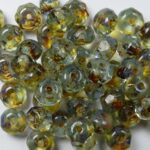 0020013 Crystal Travertin Donut Facet 6 x 4 mm. 25 Pc.-0