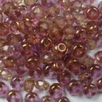 0050043 Honey Bronze Copper Luster Facet Rondelle. 5 x 3 mm. 50 stuks-0