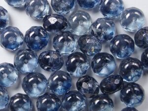 0090005 Crystal Blue Luster Donut facet, 7 x 5 mm. 20 stuks-0