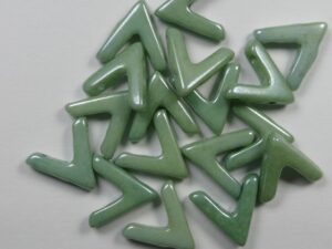 AVA-03000-14459 Chalk White Green Luster AVA Beads 10 Pc.-0