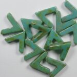 AVA-63130-43400 Green Turquoise Silver Picasso AVA Beads 10 Pc.-0