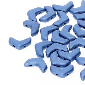 CHEV-23980-79031 Chevron Duo Beads Metallic Suede Blue 30 stuks-0