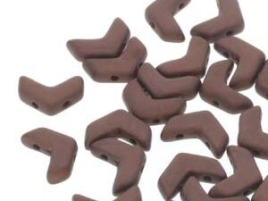 CHEV-23980-84415 Chevron Duo Beads Jet Matte Bronze 30 stuks-0