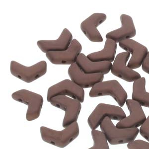 CHEV-23980-84415 Chevron Duo Beads Jet Matte Bronze 30 stuks-0