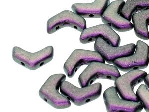CHEV-23980-94101 Chevron Duo Beads Polychrome Black Raspberry