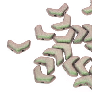 CHEV-23980-94103 Chevron Duo Beads Polychrome Sage/Citrus 30 stuks-0 CHEV-23980-94103 Chevron Duo Beads Polychrome Sage/Citrus 30 stuks-0