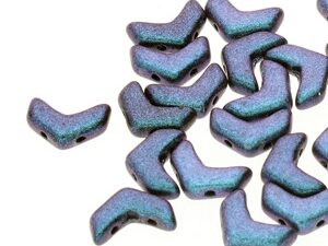 CHEV-23980-94105 Chevron Duo Beads Polychrome Blueberry