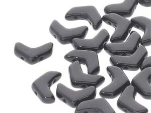 CHEV-23980 Chevron Duo Beads Jet 30 stuks-0