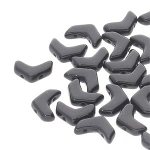 CHEV-23980 Chevron Duo Beads Jet 30 stuks-0