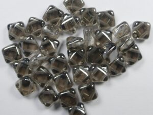 SL-00030-27200 Silky Bead Crystal Vacuum Hematite Full 30 Pc.-0