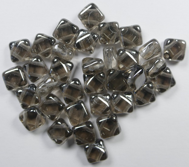 SL-00030-27200 Silky Bead Crystal Vacuum Hematite Full 30 Pc.-0