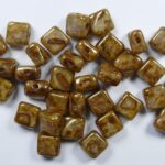 SL-13010-15695 Silky Bead Ivory Lila Gold Luster 30 Pc.-0