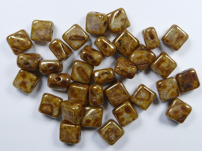 SL-13010-15695 Silky Bead Ivory Lila Gold Luster 30 Pc.-0 SL-13010-15695 Silky Bead Ivory Lila Gold Luster 30 Pc.-0