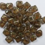 SL-40020-15495 Silky Bead Black Diamond Red Terracotta 30 Pc.-0