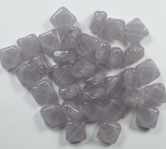 SL-99998 Silky Bead White Opal Mixed Purple 30 Pc.-0 SL-99998 Silky Bead White Opal Mixed Purple 30 Pc.-0