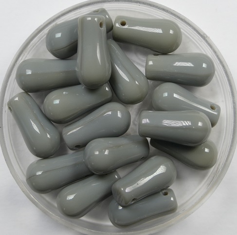 0020057 Opaque Grey Drop 13×9 mm 20 stuks-0