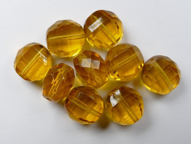 0030080 Topaz Lamel Facet 12 mm. 8 Stuks.-0 0030080 Topaz Lamel Facet 12 mm. 8 Stuks.-0