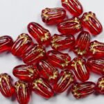 0050047 Bloem kelk Siam Ruby met goud 25 stuks-0