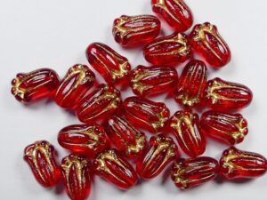 0050047 Bloem kelk Siam Ruby met goud 25 stuks-0