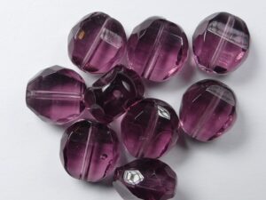 0080327 Amethyst Lamel Facet 12 mm. 8 Stuks.-0