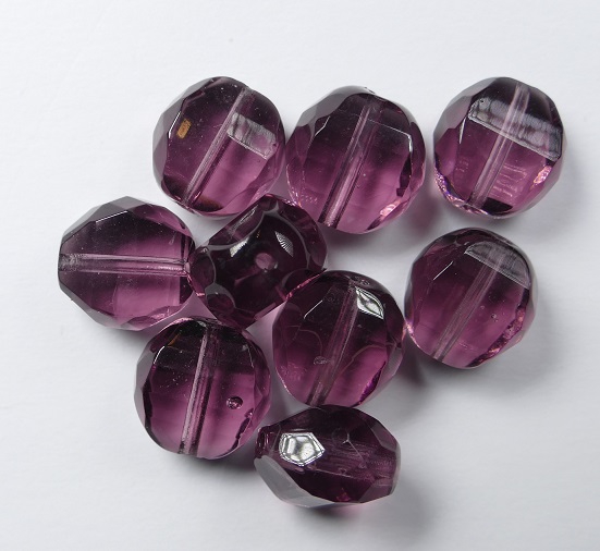 0080327 Amethyst Lamel Facet 12 mm. 8 Stuks.-0